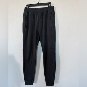 Alo Yoga Performance Jogger Pants Black Textured Training Joggers RN: 87370 Med